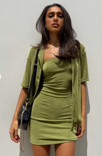 olive green jacket outfit